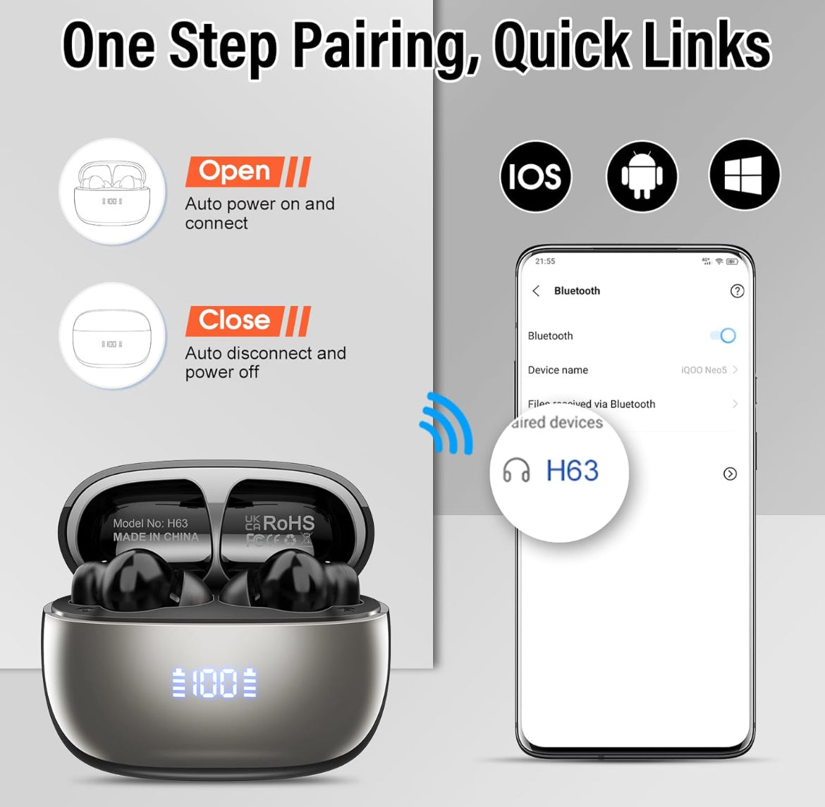 Wireless Earbuds-Deep Base